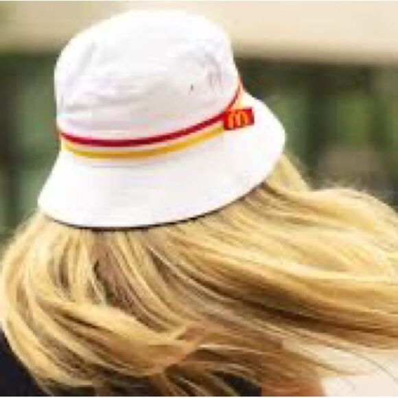 McDonald's Accessories - New Rare!! McDonald’s Bucket Hat Cap Ronald McDonald House White Red Yellow 2022
